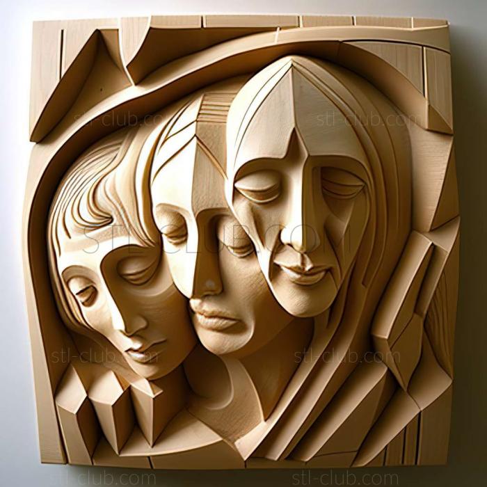 3D модель Ширли Джаффе, американская художница. (STL)
